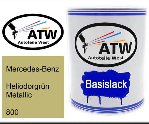 Mercedes-Benz, Heliodorgrün Metallic, 800: 1L Lackdose, von ATW Autoteile West.